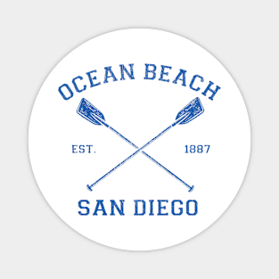 Vintage Ocean Beach San Diego Vacation graphic Magnet